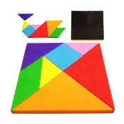 Magnetic Puzzle Tangram Game Learning Educational Drawing Board Games Wooden. CR