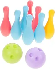 CLISPEED Family Bowling Game Toys Set for Boys and Girls Toddlers Boys Girls Improve Hand-Eye Coordination Random