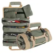 Roll Up Tool Bag, Oxford Cloth Roll Tool Organizer with 4 Zipper Pockets and ...