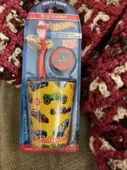 Bathroom Set HOT WHEELS Toothbrush Cup Cap Child Soft 3 Piece Brush Buddies