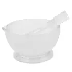 JECOMPRIS Mortars and Pestle Set, Glass Pestle Bowl Mixer Grinder Grinding Bo...