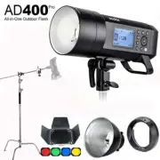 Godox AD400Pro 400W 2.4G TTL HSS Camera Outdoor Flash + Honeycomb Grid+ C Stand