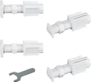 Venetian Blinds No Drill No Tools, 4PCS Adhesive Blinds Bracket Manual-No Drill for Window (White)