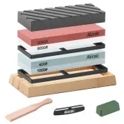 Akiraki Whetstone Set Knife Sharpening Stone Double-Sided Whetstone Rough