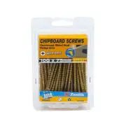 Zenith 10G x 75mm Countersunk Rib Head Chipboard Screws - 50 Pack
