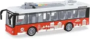 Mondo Motors - Friction Bus Bus City Service with Pull Back Coupling for Children Red - 51238