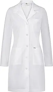 [B-well] Bwell Bianca Women's Lab Coat - White Coat - Doctor's Coat Women, White Coat for Laboratory, Medicine and Study, 3 Pockets with Buttons