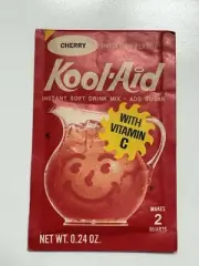 Vintage 60s Kool-Aid Cherry Flavor Packet NOS