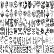 72 Sheets Tiny Temporary Tattoos Stickers, Fake Body Art Tattoos For Men And Wom