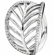 NWT Pandora Sterling Silver RETIRED Tropical Palm Ring Size 6 190952CZ-52