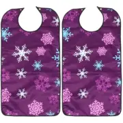 2 Pc Aprons Men Dining Bib Adult Waterproof Baby Bibs Silicone Feeding Bag