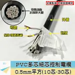 『快速出貨』0.5MM² PVC多芯控制電纜 10~30芯 輕便電纜 0.5平方