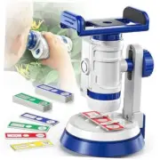 BABYHOME Pocket Microscope Toy for Kids, LED Lighted Handheld Mini Microscope,