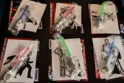 Star Wars Light Up Light saber/keychain - Complete Set of Six NEW by Tomy