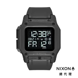 【官方旗艦店】NIXON THE REGULUS 美國特種部隊認證錶 純黑色 雙時區 五年續航 堅固耐操 美式風格