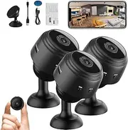 Orbicam Magnetic Mini Security Camera,Orbi Camera Mini Security Outdoor, Compact and Discreet, Mini Wireless WiFi Camera 1080p HD, Can Be Used Anywhere (3pcs)