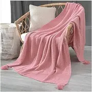 CVBFDB Sofa Blanket Office Siesta Shawl Blanket Knitted Wool Blanket Leisure air Conditioning Blanket(110 * 240CM)