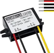 DC 12v 24v to 5v Step Down Converter Regulator 5A 25W Power Adapter Reducer for Car Electronics Truck Vehicle Boat Solar System (Accept DC 8-40V Inputs)