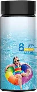Pool Test Strips - Water Quality Testing Strip | Pool and Hot Tub Test Strips | 100 Salt Test Strips | 8-Way Water Quality Testing Kit for Test Salt, Total Alkalinity, Ph, Chlorine