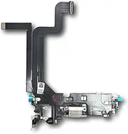 Smartex® Charging Socket with Flex Cable Compatible with iPhone 14 Pro Max - Dock Connector White