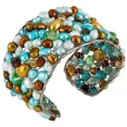 Elly Preston Susie Bracelet | Chalcedony Bracelet | Pearl Cuff Bracelet