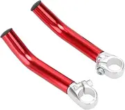 1 Pair Aluminum Alloy Bicycle Rest Handlebar End Extender Bars Mountain Bike Cycling Handle Bar Ends 22.2mm Bars MTB Accessories, Red