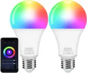 Light Bulbs Smart LED Light Bulbs, 10W E27 A60 RGBCW Wifi Light Bulb, 2700K-6500