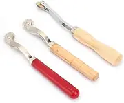 3 Pcs Tracing Wheel Sewing Patterns Tool, Needle Point Tracing Overstitch Wheel, Pounce Wheel, Rotary Perforation Cutter, Professional Stitch Marking Spacer, for Leather Paper Cloth Arts DIY Crafts