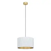 Tamaresco Brushed Brass and White Circular Pendant Light