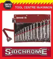 SIDCHROME SCMT22410 13pce RING & OPEN END A/F SPANNER SET