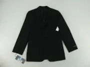 Stafford Suit Jacket Mens 38 Reg Classic Fit Black Coolmax Ecomade Wool Blend