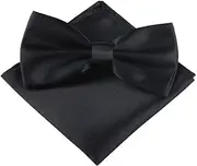 [Femodomo] Men's Plain tie pocket scarf set