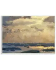Painted Neutral Morning Sky Abstract by Kimberly Allen
