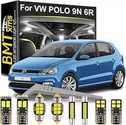 BMT xms LED Interior Light Kit Replacement for VW POLO 9N 9N3 6R 6C 2002-2017, 6000K Car Interior Accessories, 10 Pieces