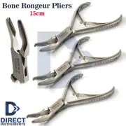 3Pcs Dental Friedman Bone Rongeurs 6'' Tissue Trimming Recontour Cutting Forceps