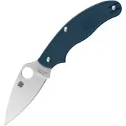 Spyderco Pocket Knife CPM CPSPY27 Steel Full-Flat Blade Blue FRN Handle C94PCBL