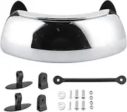 Joyzan Motorcycle Rearview Mirrors 180 Degree, Motorbike Chromed Safety Ultra Wide Angle Mirror Adjustable Universal Mounted on Central Windscreen Blind Spot Eliminating for ATV Electric Scooters