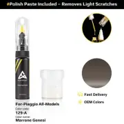 Touch Up Paint For Piaggio All Models 129/A Marrone Genesi With Polish Paste