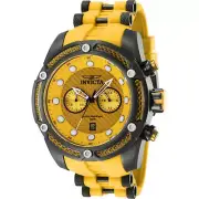 Invicta Men's Watch Bolt Quartz Yellow Dial Steel and Silicone Strap Date 42295