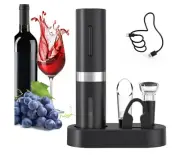 CIRCLE JOY Electric Wine Bottle Opener Set Rechargeable Wine Corkscrew Cordless