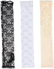 Kisangel Elbow Protection Pads Arm Sleeve Elbow Sleeves Elbow Protectors Lace Arm Covers Black