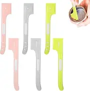 Dimeho 6 Pcs Pet Food Can Spoon Cat Wet Food Spatula Pet Food Mixing Spoons Set Dog Food Can Supplies Food Canned Scoop for Dogs and Cats Can Feeding (Pink, Grey, Green)
