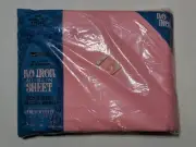 Vintage Grants Home No Iron Muslin Pink Double Fitted Sheet NWT
