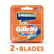 Gillette Fusion 2Pc. Cartridges Enhanced Indicator Lubrastrip Precision Trimmer