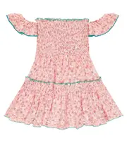 [Poupette St Barth Kids] Poupette St Barth Kids Aurora printed cotton dress Y 10 pink