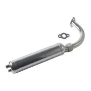 Silver Exhaust Muffler Pipe + Gasket Kit for 2 Stroke 49cc 60cc 66cc 80cc Engine