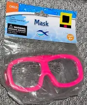 Swimgear Swim Mask Goggles Ages 4+ Bright Pink - Adjustable Head Strap - NEW