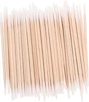 iplusmile Double Pointed Cotton Swabs High Precision Cleaning Tips Wooden Handle Makeup Tattoo Microblading Gentle Cotton Multiuse Beauty Tool