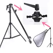 Extendable Reflector Arm Holder Mounting Bracket Swivel Head & Light Stand Kit