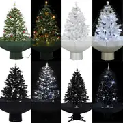 Snowing Christmas Tree Ornament with Umbrella Base Multi Sizes/Colours vidaXL